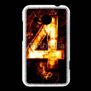 Coque HTC Desire 200 Quatre en feu