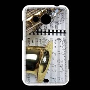 Coque HTC Desire 200 Saxophone et partitions 15
