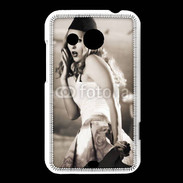 Coque HTC Desire 200 Femme avec fond avion