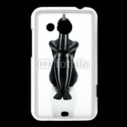 Coque HTC Desire 200 Femme nue body painting noir et blanc 2