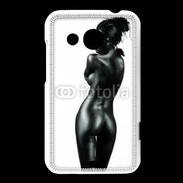 Coque HTC Desire 200 Femme nue body painting noir et blanc 3