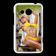 Coque HTC Desire 200 Femme sexy sur un transat de plage