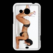 Coque HTC Desire 200 Femme brune sexy avec talon aiguille