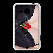 Coque HTC Desire 200 soutien gorge avec une fraise