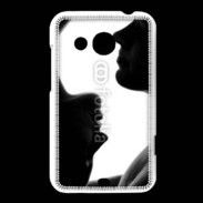 Coque HTC Desire 200 Couple en noir et blanc 10