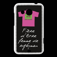 Coque HTC Desire 200 Femme de rugbyman Bonus offensif-défensif Noir
