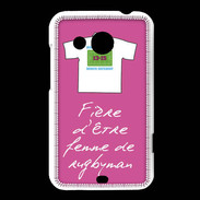 Coque HTC Desire 200 Femme de rugbyman Bonus offensif-défensif Rose