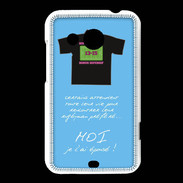 Coque HTC Desire 200 Moi je l'ai épousé Bonus offensif-défensif Bleu 2