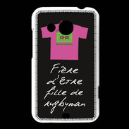 Coque HTC Desire 200 Fille de rugbyman Bonus offensif-défensif Noir