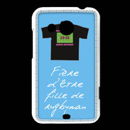 Coque HTC Desire 200 Fille de rugbyman Bonus offensif-défensif Bleu 2