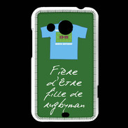 Coque HTC Desire 200 Fille de rugbyman Bonus offensif-défensif Vert 2