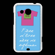 Coque HTC Desire 200 Mère de rugbyman Bonus offensif-défensif Bleu
