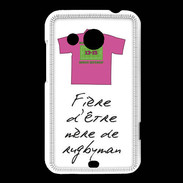 Coque HTC Desire 200 Mère de rugbyman Bonus offensif-défensif Blanc