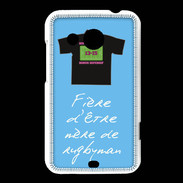 Coque HTC Desire 200 Mère de rugbyman Bonus offensif-défensif Bleu 2