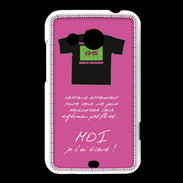 Coque HTC Desire 200 Moi je l'ai élevé Bonus offensif-défensif Rose 2