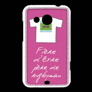 Coque HTC Desire 200 Père de rugbyman Bonus offensif-défensif Rose