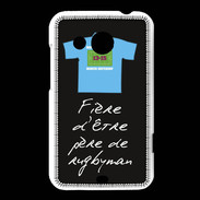 Coque HTC Desire 200 Père de rugbyman Bonus offensif-défensif Noir 2