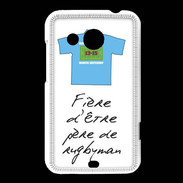 Coque HTC Desire 200 Père de rugbyman Bonus offensif-défensif Blanc 2