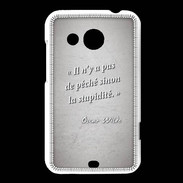 Coque HTC Desire 200 Pêché stupidité Gris Citation Oscar Wilde