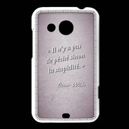 Coque HTC Desire 200 Pêché stupidité Rose Citation Oscar Wilde