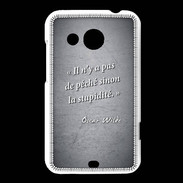Coque HTC Desire 200 Pêché stupidité Noir Citation Oscar Wilde