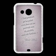 Coque HTC Desire 200 Portrait Ame Rose Citation Oscar Wilde