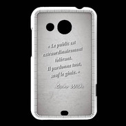 Coque HTC Desire 200 Public génie Gris Citation Oscar Wilde