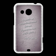 Coque HTC Desire 200 Public génie Violet Citation Oscar Wilde