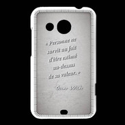 Coque HTC Desire 200 Survie valeur Gris Citation Oscar Wilde