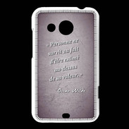 Coque HTC Desire 200 Survie valeur Violet Citation Oscar Wilde