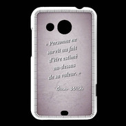Coque HTC Desire 200 Survie valeur Rose Citation Oscar Wilde