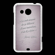 Coque HTC Desire 200 Tentation Rose Citation Oscar Wilde