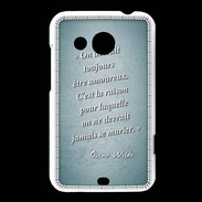 Coque HTC Desire 200 Toujours amoureux Turquoise Citation Oscar Wilde