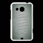 Coque HTC Desire 200 Toujours amoureux Vert Citation Oscar Wilde