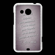Coque HTC Desire 200 Toujours amoureux Violet Citation Oscar Wilde
