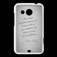 Coque HTC Desire 200 Tragédie Gris Citation Oscar Wilde