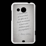 Coque HTC Desire 200 Chaque fois Gris Citation Oscar Wilde