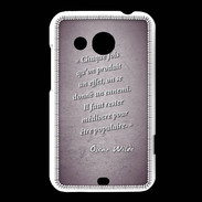 Coque HTC Desire 200 Chaque fois Violet Citation Oscar Wilde