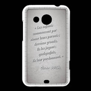 Coque HTC Desire 200 Enfants parents Gris Citation Oscar Wilde