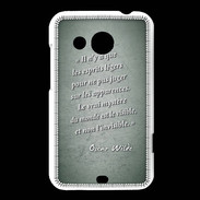 Coque HTC Desire 200 Esprits légers Vert Citation Oscar Wilde