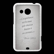 Coque HTC Desire 200 Expérience Gris Citation Oscar Wilde