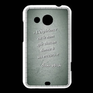 Coque HTC Desire 200 Expérience Vert Citation Oscar Wilde