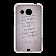 Coque HTC Desire 200 Femmes émotions Rose Citation Oscar Wilde