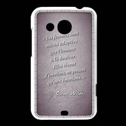 Coque HTC Desire 200 Femmes émotions Violet Citation Oscar Wilde
