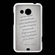 Coque HTC Desire 200 Homme animal Gris Citation Oscar Wilde