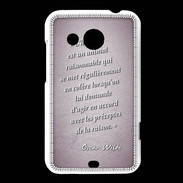 Coque HTC Desire 200 Homme animal Rose Citation Oscar Wilde