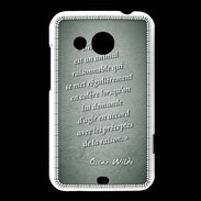 Coque HTC Desire 200 Homme animal Vert Citation Oscar Wilde