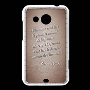 Coque HTC Desire 200 Homme veut Rouge Citation Oscar Wilde