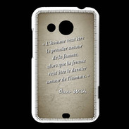 Coque HTC Desire 200 Homme veut Sepia Citation Oscar Wilde