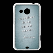 Coque HTC Desire 200 Brave Turquoise Citation Oscar Wilde